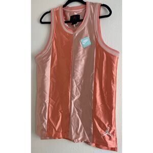 Nike Air Jordan Jumpman Satin Vtg Y2K Peach Pink Basketball Jersey Mens Medium
